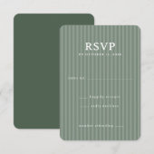 Élégant rayé vert RSVP (Devant / Derrière)
