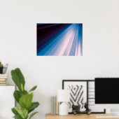 Elégant rayon bleu de lumière | Poster (Bureau à domicile)