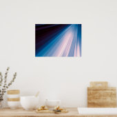 Elégant rayon bleu de lumière | Poster (Cuisine)