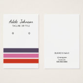 Élégant rayures colorées oreille (Devant & derrière)