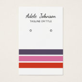 Élégant rayures colorées oreille (Devant)