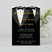 Elegant Real Gold Foil Gay Wedding Shower nodigt u Folie Uitnodiging (Staand Voorkant)