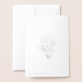 Elegant Real Silver Foil Monogram, Folded Wedding Folie Kaarten (Met envelop)