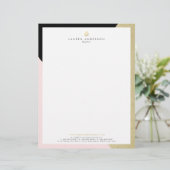 Elegant Realtor Broker Letterhead Briefpapier Briefhoofd (Staand voorkant)