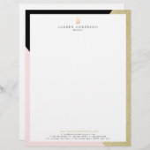 Elegant Realtor Broker Letterhead Briefpapier Briefhoofd (Voorkant / Achterkant)