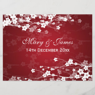 Elegant Reception Cherry Blossom Red Kaart