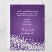 Elegant Reception Sparging Wave Paars Kaart (Achterkant)