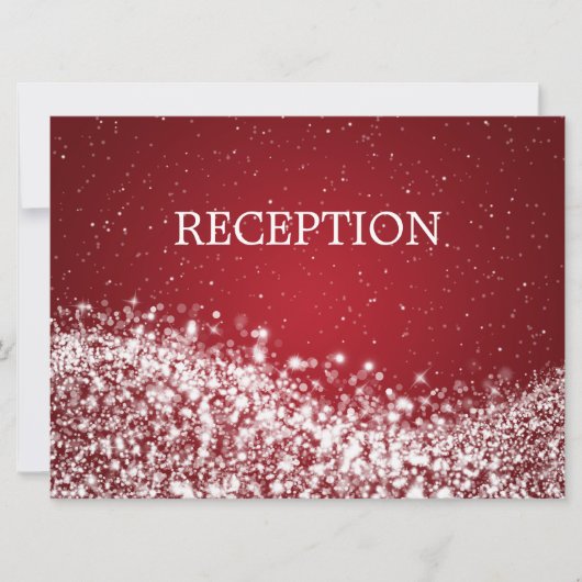 Elegant Reception Sparging Wave Red Kaart (Voorkant)