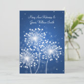 Elegant Reception Sparkle Sapphire Blue Kaart (Staand voorkant)