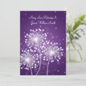 Elegant Reception Summer Sparkle Paars Kaart (Staand voorkant)