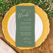 Elegant Reception "Welcome and Thanks" Guest Card Programma