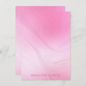 Élégant rectangle Modèle moderne rose tendance (Devant / Derrière)