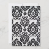 Elegant Red Accent Wedding Invite Kaart (Achterkant)