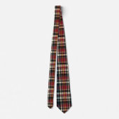 Elegant Red and Blue Plaid Gingham Pattern Stropdas (Achterkant)