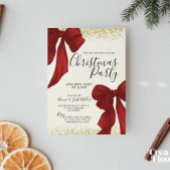 Elegant Red and Gold Christmas Party invitation
