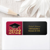 Elegant Red and Gold Class of 2022 Label (Insitu)
