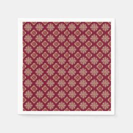 Elegant Red and Gold Pattern Design Servet