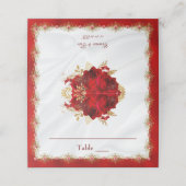 Elegant Red and Gold Wedding Rozen (Buitenkant ongevouwen)