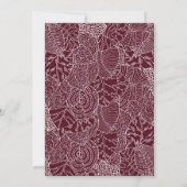 Elegant Red and White Pattern Weddenschap Save The Date (Achterkant)