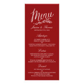 Elegant Red and White Wedding Menu Sjablonen (Voorkant)