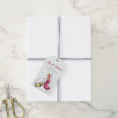 Elegant Red and White Wine Dance Wedding Cadeaulabel (Met Touw)