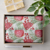 Elegant Red Bells Fir Bauble kerst Tissuepapier (Geschenk)