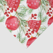 Elegant Red Bells Fir Bauble kerst Tissuepapier (Detail)