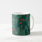 Elegant Red Berry Christmas Mug (Devant droit)