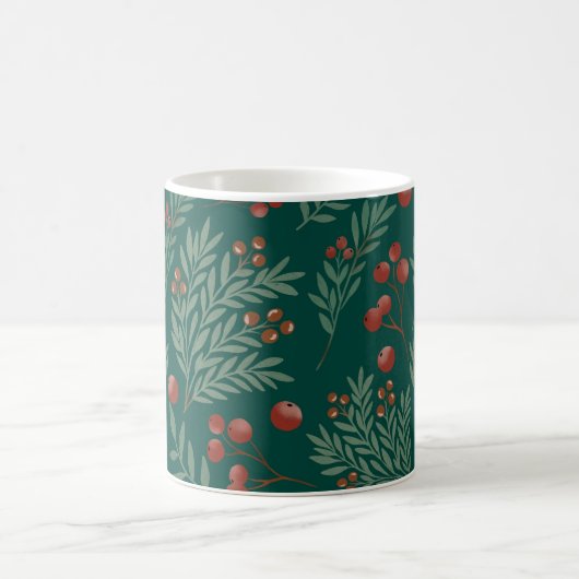 Elegant Red Berry Christmas Mug (Centre)