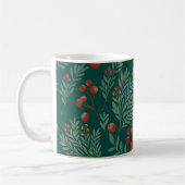 Elegant Red Berry Christmas Mug (Gauche)