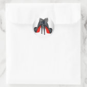 Elegant Red Black High Heel Shoe Stickers (Sac)