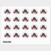 Elegant Red Black High Heel Shoe Stickers (Feuille)