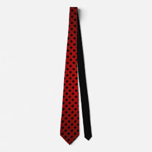 Elegant Red & Black Striped Pattern Mannen Stropdas