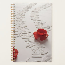 Elegant Red Blossom Path Floral Art Planner