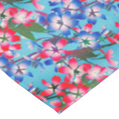 Elegant Red Blue en White Flower Aqua Tafelkleed (Gekanteld)