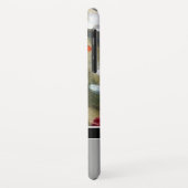 Elegant Red Cardinaal w Black Monogram Naam Case-Mate iPhone Case (Achterkant/links)