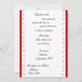 Elegant Red Cat Wedding Couple Invitations Kaart (Achterkant)
