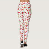 Elegant Red Chili Pattern Leggings (Achterkant)