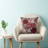 Elegant Red Dahlia Flower Art  Kussen (Stoel)