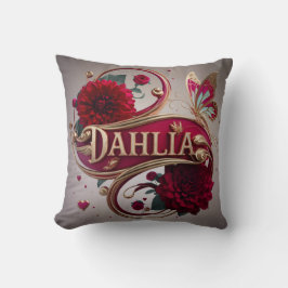 Elegant Red Dahlia Flower Art  Kussen