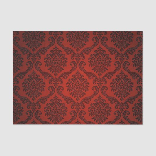 Elegant  Red Damask Tissuepapier (Voorkant)