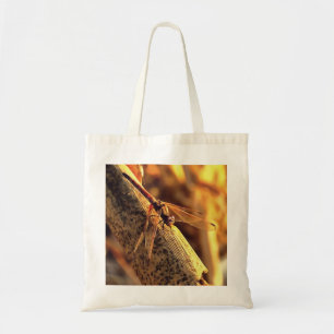 Elegant Red Darter Dragonfly snijkunst Tote Bag