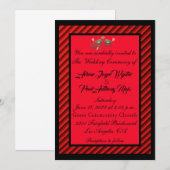 Elegant Red en Black Kaart (Voorkant / Achterkant)