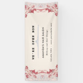 Elegant Red en Black Waterverf Business Spandoek (Verticaal)