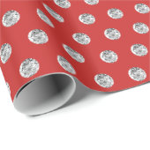 Elegant Red en Diamonds Pattern Chic Cadeaupapier (Rol Hoek)