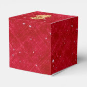 Elegant Red en Gold  Cameo Favor Box Bedankdoosjes (Achterkant)