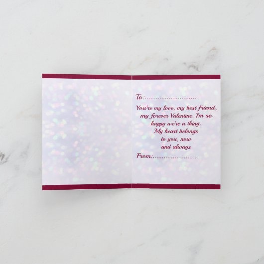 Elegant Red en Gold Hearts Valentijnsdag ontwerp (Binnen)