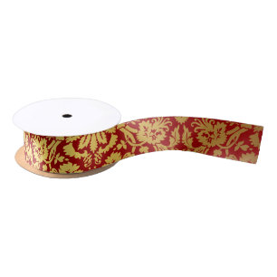 Elegant  Red en Gold Royal Damask Pattern Lint
