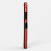 Elegant Red en Gold Shimmer Damask Case-Mate iPhone Case (Achterkant/rechts)