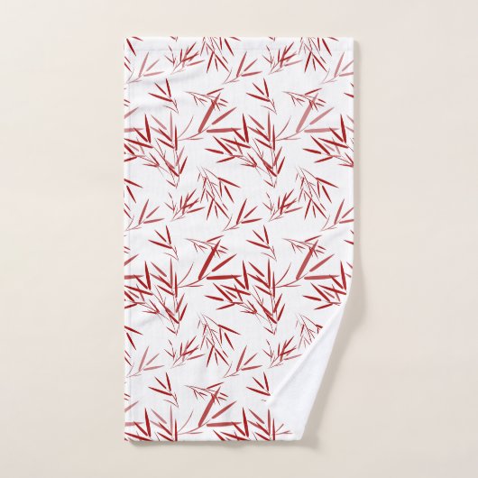 Elegant Red en White Double Happiness Bamboo Bat Bad Handdoek (Handdoek)